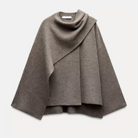 Sylvi | Warmer Oversize-Mantel – Braungrau