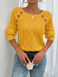 Hochwertige Damen Strickpullover - Elegant & Warm – Gelb