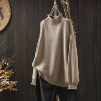 Damen Rollkragenpullover aus Feinstrick - Elegant & Warm – Beige