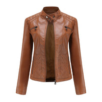 Led | Lederjacke für Damen – Camel
