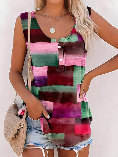Leila - Tanktop Hemd mit Vintage-Streifen