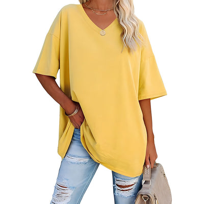 Danièle - Lockeres T-Shirt mit V-Ausschnitt für Frauen