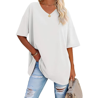 Danièle - Lockeres T-Shirt mit V-Ausschnitt für Frauen