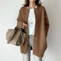 WIOLETTA - MODISCHE KASCHMIR-STRICKJACKE – Braun