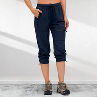 Schnelltrocknende UPF 50+ Sommer-Cargo-Wanderhose für Frauen – Leichter und bequemer Sonnenschutz – Blau