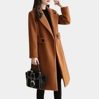Carmen | Wärmender Langer Mantel für Damen Winter Alltag – Braun