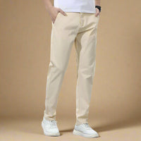 Chinohose für Herren - Leichte Regular-Fit Sommerstoffhose – Khaki