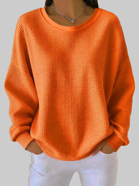 Fenna | Eleganter Behaglicher Frühlingspullover – Orange