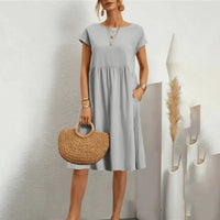 Amra – Sommerkleid für Leichtigkeit und Eleganz – Aschgrau