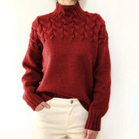 Paula | Kuscheliger Strickpullover für Wintertage – Rot