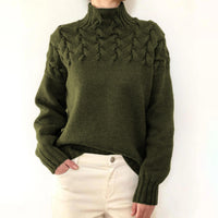 Paula | Kuscheliger Strickpullover für Wintertage – Dunkelgrün