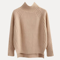 Sienne Knit Turtleneck Sweater – Apricot