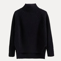 Sienne Knit Turtleneck Sweater – Schwarz