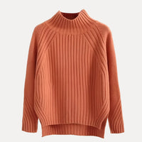 Sienne Knit Turtleneck Sweater – Koralle