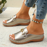 CharmVita™ – Elegante Damen Keilsandalen mit Komfort & Stil – Hellgrau