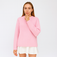 Liv | Bequemer Rundhalspullover für Damen – Rosa