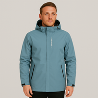 Fabian | Herren-Windjacke mit Kapuze – Himmelblau