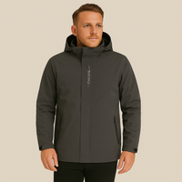 Fabian | Herren-Windjacke mit Kapuze – Grau