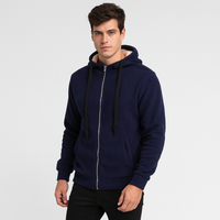 Leo | Warme Wattierte Jacke mit Kapuze – Blau