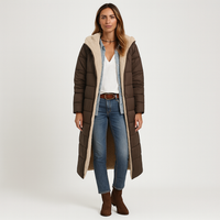 Amara | Wendbarer Wintermantel mit flauschiger Kapuze für Damen – Khaki