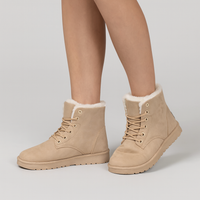 Leila | Stylische Winterstiefel für Damen – Beige