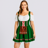 Kurzes Dirndl Kleid – Bayerisches Trachtenkleid für Frauen – Grün 2