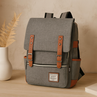 Robuste Outdoor-Tasche für Damen und Herren mit Laptop-Aufbewahrung – Grau