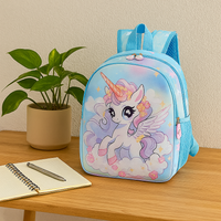 2025 Prinzessinnen-Rucksack für Mädchen – Leichte, faltbare Tasche mit süßem Wolken-Design – Himmelblau
