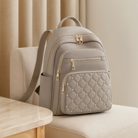 Rucksack im lässigen Stil mit großem Fassungsvermögen – leicht und robust mit verstellbarem Riemen und mehreren Taschen – Grau