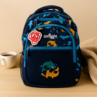 Süßer Rucksack mit Cartoon-Katze und Panda – Kinder-Schultasche für Mädchen mit gepolsterten Trägern – Dunkelblau