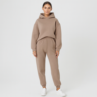 Ultimatives Komfort-Set aus Hoodie und Jogginghose – Gemütliche 2-teilige Loungewear für Frauen – Khaki