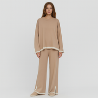 Elastisches Strick-Lounge-Set – Khaki