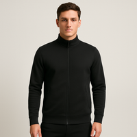 Caleb Eleganter Stretch-Cardigan – Schwarz