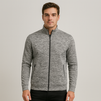 Caleb Eleganter Stretch-Cardigan – Hellgrau