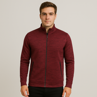 Caleb Eleganter Stretch-Cardigan – Karmesinrot