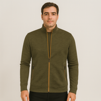 Caleb Eleganter Stretch-Cardigan – Oliv
