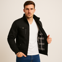 Connor Herren Cargojacke – Fleecegefütterter Outdoormantel – Schwarz