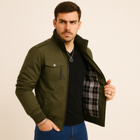 Connor Herren Cargojacke – Fleecegefütterter Outdoormantel – Armygrün