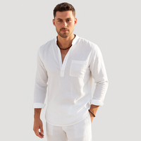 Lendon - Elegantes Leinenhemd für Herren - Sommer Chic – Weiß