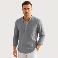 Lendon - Elegantes Leinenhemd für Herren - Sommer Chic – Grau