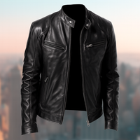Elegante Herrenjacke Aus Leder – Zeitloses Design, Vielseitig Für Jeden Anlass – Schwarz