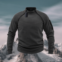 Taktischer Herren-Fleecepullover mit Taschen – vielseitig einsetzbar für Outdoor-Aktivitäten – Dunklegrau