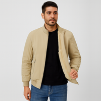 Erik | Warme Herren-Fleecejacke mit Stehkragen – Khaki