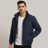 Erik | Warme Herren-Fleecejacke mit Stehkragen – Seeblau