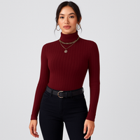 Sienna Essential Rollkragenpullover – Kastanienbraun