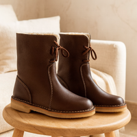 Soline | Wasserdichte Winterstiefel mit Wollfutter – Braun