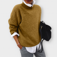 Lianne™ | Klassischer Senfgelber Strickpullover – Mühelose Eleganz – Khaki