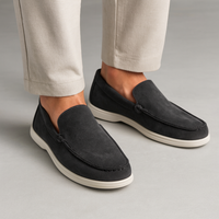 Herren Halbschuhe | Niedrige Form mit offenem Einstieg – Dunkelgrau
