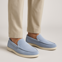 Herren Halbschuhe | Niedrige Form mit offenem Einstieg – Himmelblau