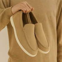 Atmungsaktive Mesh-Loafer für Herren – Leichte Sommerschuhe zum Hineinschlüpfen – Beige